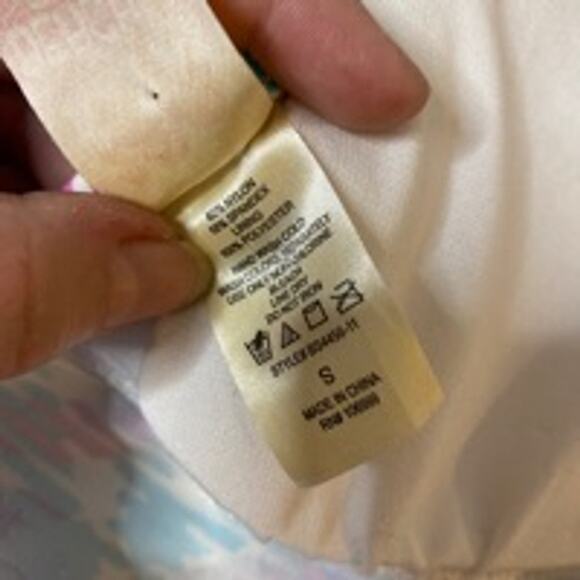 Beach Scene Halter Bikini Tankini Top 90s Y2K Print Size S - Picture 4 of 8